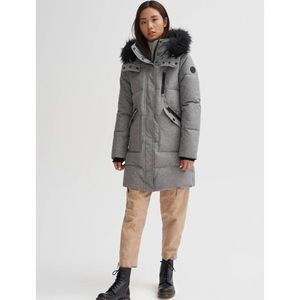 NWOT Noize Meg Faux Fur Trim Parka Coat